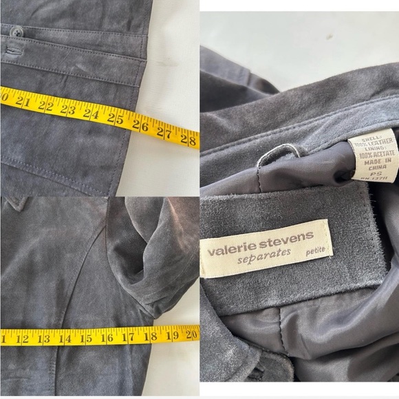 Valerie Stevens Gray Leather Jacket - Picture 5 of 10